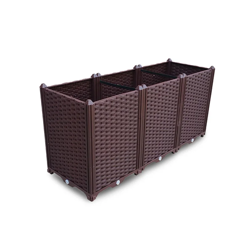 Set Of 4 Elevated Plastic Raised Garden Bed Planter Box Kit Garden Raised Bed Planter 4 Pack