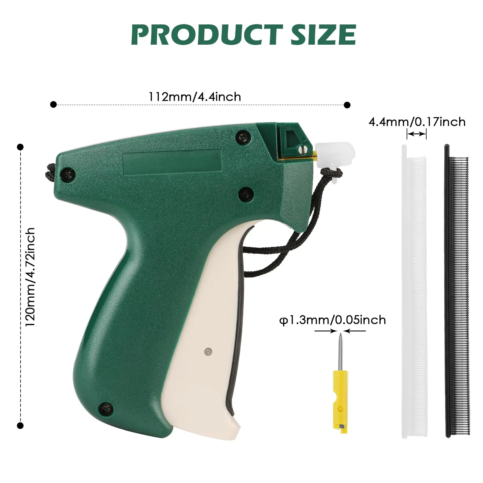 Tag Gun for Clothing Fine Stitch Mini Stitch Gun Stitchy Quick Clothing Fixer Sewing Quilting Hemming Stitch with 2 Needles