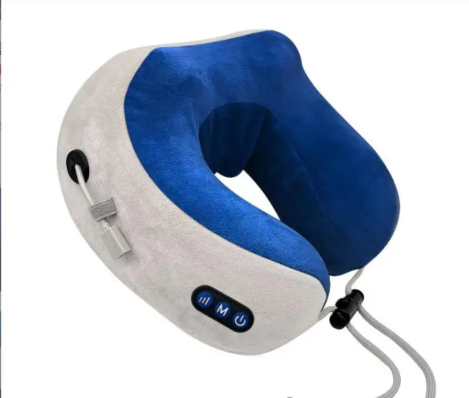 Soft and Comfortable U-shaped Massage Function Pillow for Household Use