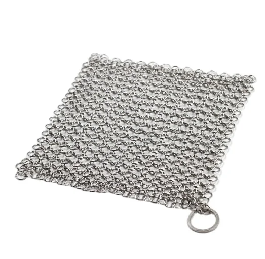 Chainmail Mesh Scrubber The Ringer Stainless Steel Chainmail Cast Iron Cleaner