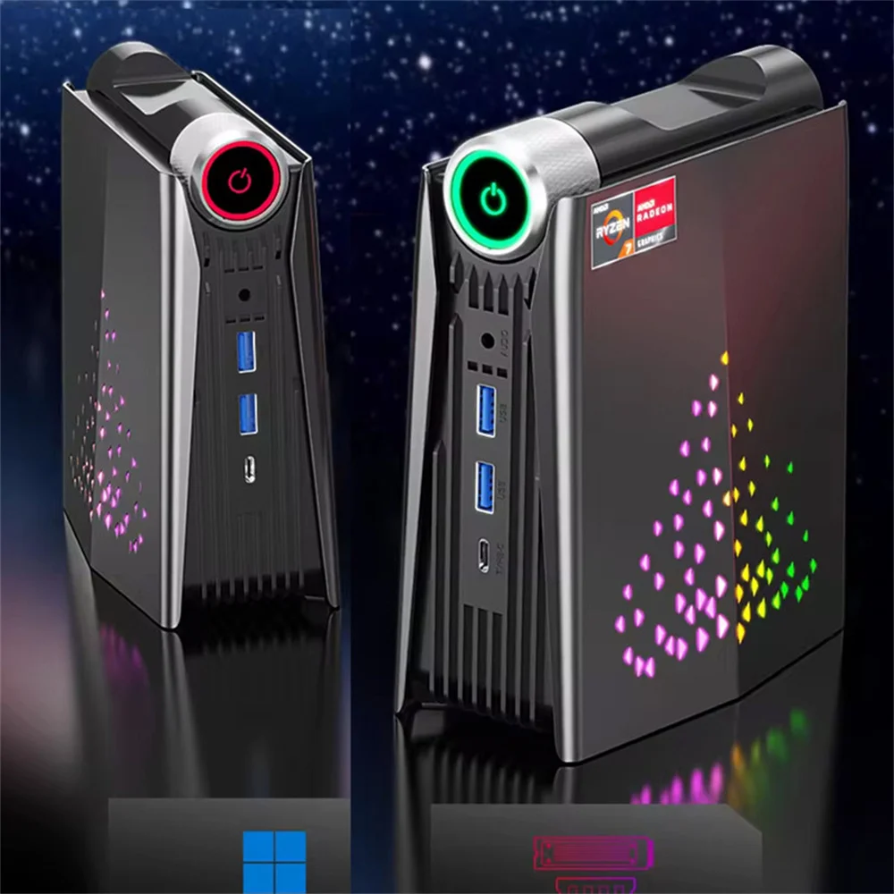 AMD Ryzen7 5800U Mini PC Windows11 16GB DDR4 512GB NVMe SSD Mini Computers 4K Triple Display Mini Desktop BT/WiFi 6/Dual Channel