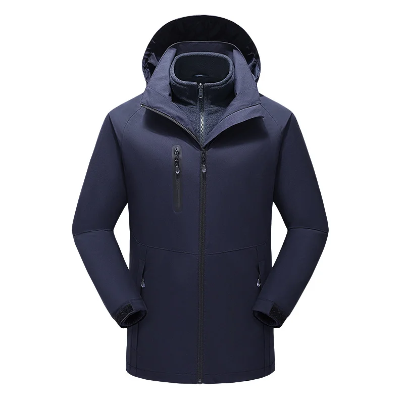 2024 Winter 15 Heating Zones Heated Jacket for Men Three-in-One Outdoor Warm Intelligent Heated Jacket