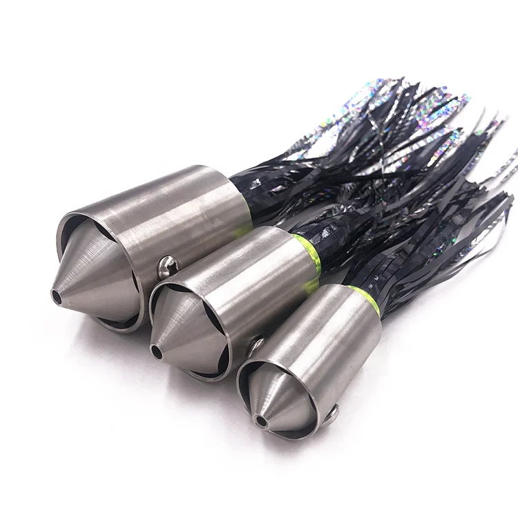 stainless steel head metal salt water hard bait trolling lures