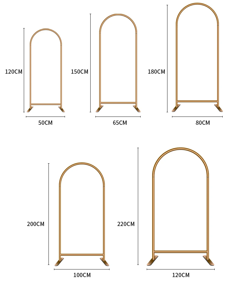 Customized 3pcs Metal Wedding Arch  for Wedding Parties Birthday Graduation Anniversary Celebration