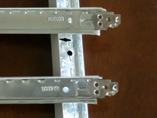 groove t bar suspended ceiling grid with black line