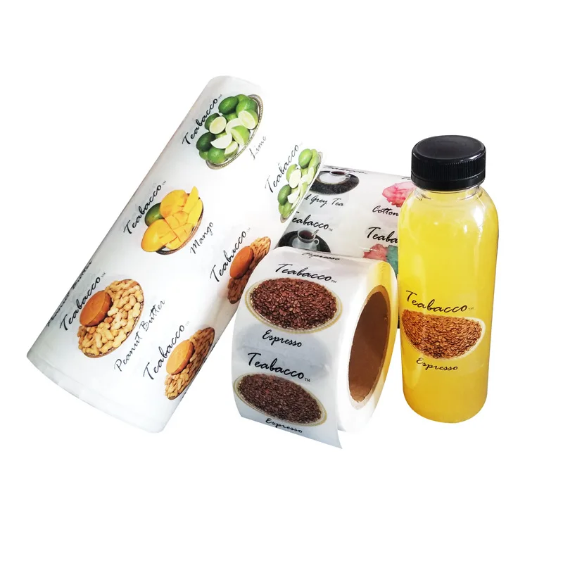 Clear BOPP custom print adhesive label beverage bottle adhesive label sticker packaging glasses bottle label