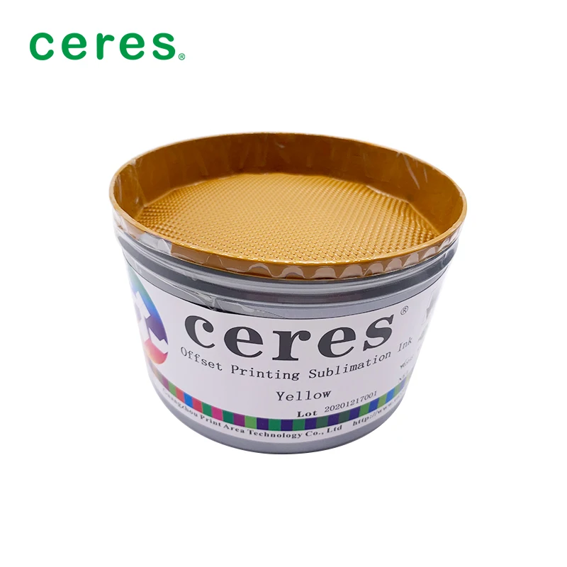 YELLOW Offset printing sublimation ink for Wear-resistant, sun-fast, not easy to fade and crack
