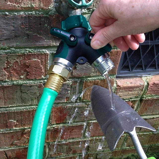 Garden 2 way Water Hose Splitter Valve Irrigation Hose Tap Water Pipe Splitter Connector