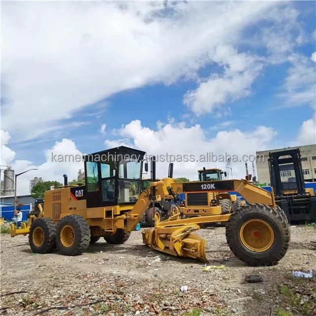 Nice quality Used original Japan Grader CAT120K In Good Condition At Low Price Good condition multifunction grader