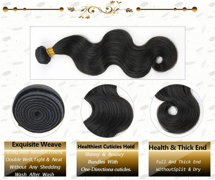 
Unprocessed Cuticle Aligned Virgin Human Hair Wholesales Extension Brazilian Hair Bundles With Closure Vendors 