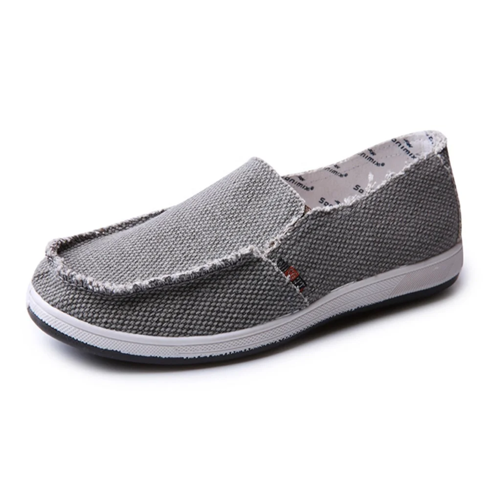 Men Breathable pvc sole flat cloth shoes light weight 3 colors footwear leisure casual shoes