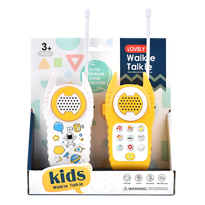 Hot selling battery operated walkie-talkie 500m long range intercom cartoon walkie talkie set for kids