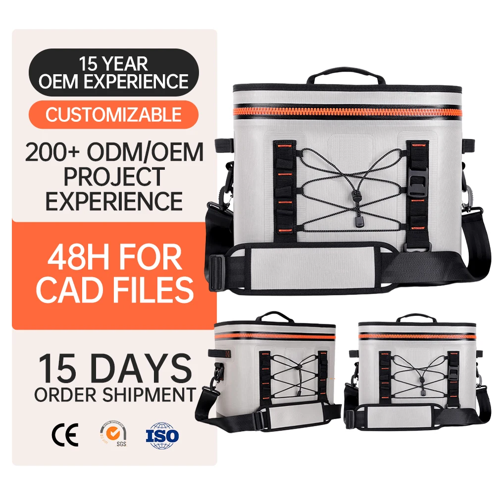 Large Soft Waterproof TPU Cooler Bags Custom Wholesale Portable Insulated Backpack for Camping Beach Picnic Fishing Beer Lunch