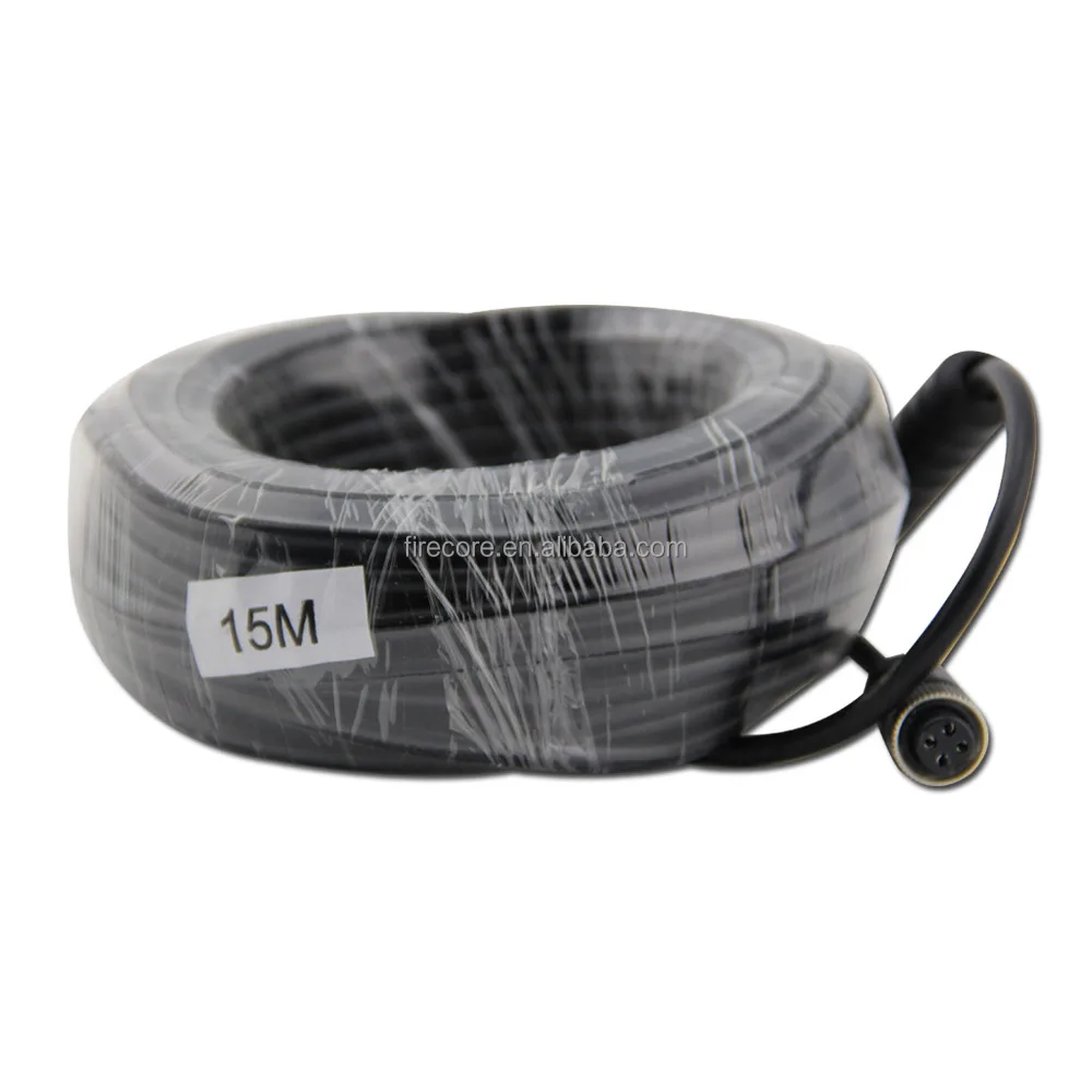 Rear View Parking Backup Camera 4pin M12 male to 8pin mini din female Digital LCD Monitor Mirror Wire/ Cable for Car