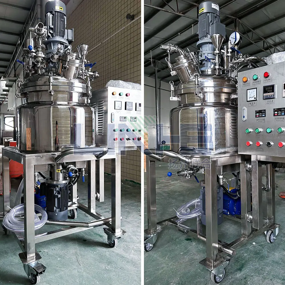 50l high speed mixer Vacuum Emulsifier Emulsion Homogenizer Mixer Machinery Cosmetic Toothpaste Vacuum Emulsifying Mixer