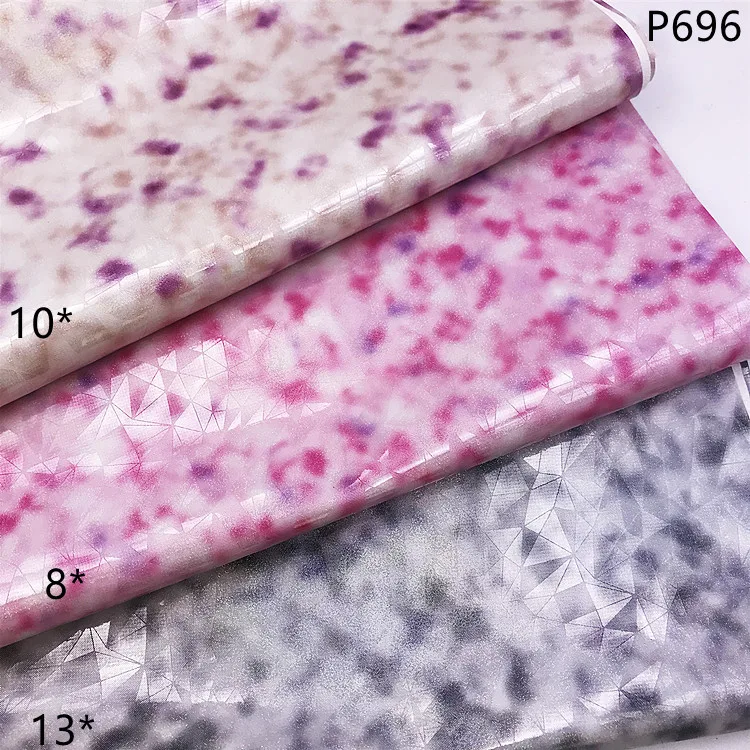 P696 Foggy Colors Diamond Film PU Synthetic Leather vinyl cuero textiles leather products for Handbag , Shoe , crafts