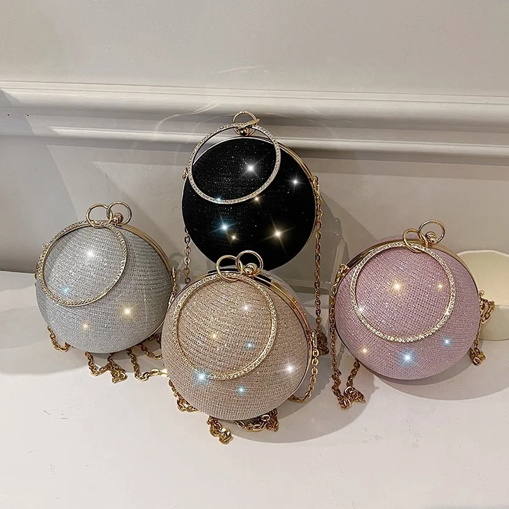 Geometric Evening Clutch Bag round evening bags for ladies luxury design diamond clutch purse rhinestones handbags women