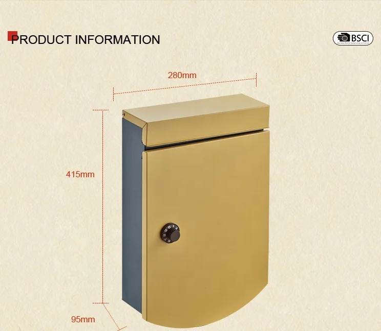 Amazon Hot Sale Mail box Japanese Mailbox Parcel Letter Box Keyless Lock For Mailboxes