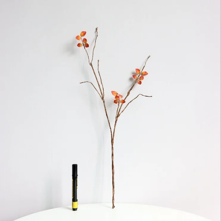 Artificial Fall Maple Leaf Bendable Iron Wires Branches Stem DIY Craft for Autumn Halloween Thanksgiving Day Wedding Decoration