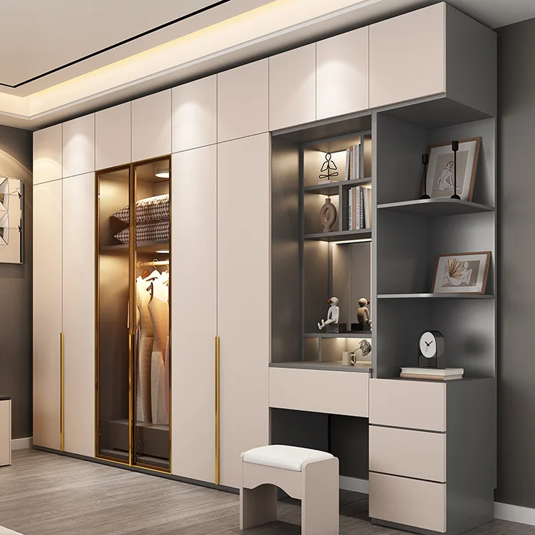 Interior design home decor mdf wood melamine full bedroom wooden mdf furniture bedroom sets