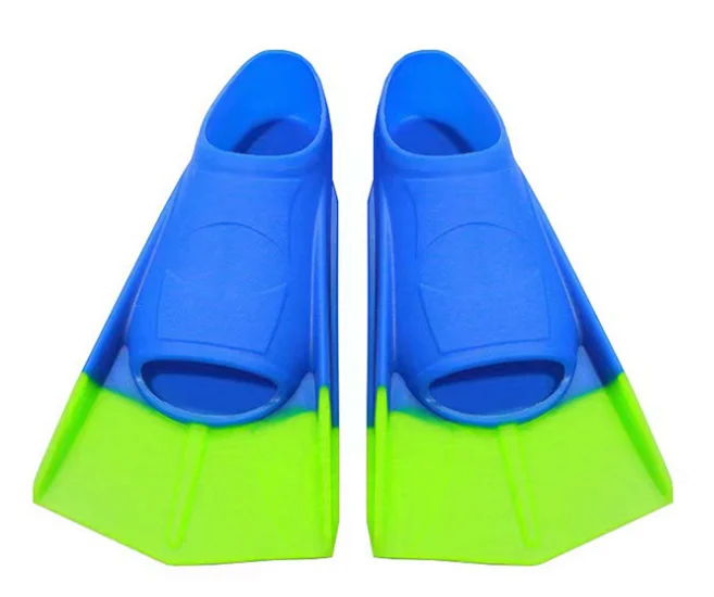 Manufacturer price Full Foot Swim Fins Diving Snorkeling Flippers Short Blade Silicone Swimming Fins with two-tone