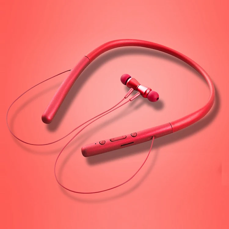 
Высококачественные беспроводные наушники с воротником Blue tooth 5,0, спортивные магнитные наушники с шейным ободом, наушники с разъемом для TF-карты, FM 