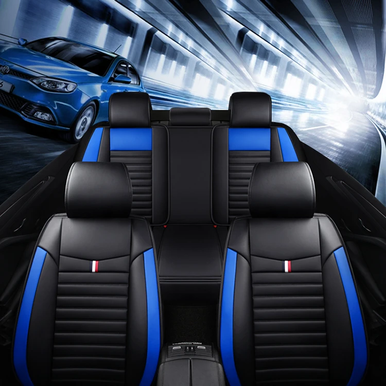 Full  Set Universal PVC Leather 5d Car Seat Cover With Car Seat Cushion