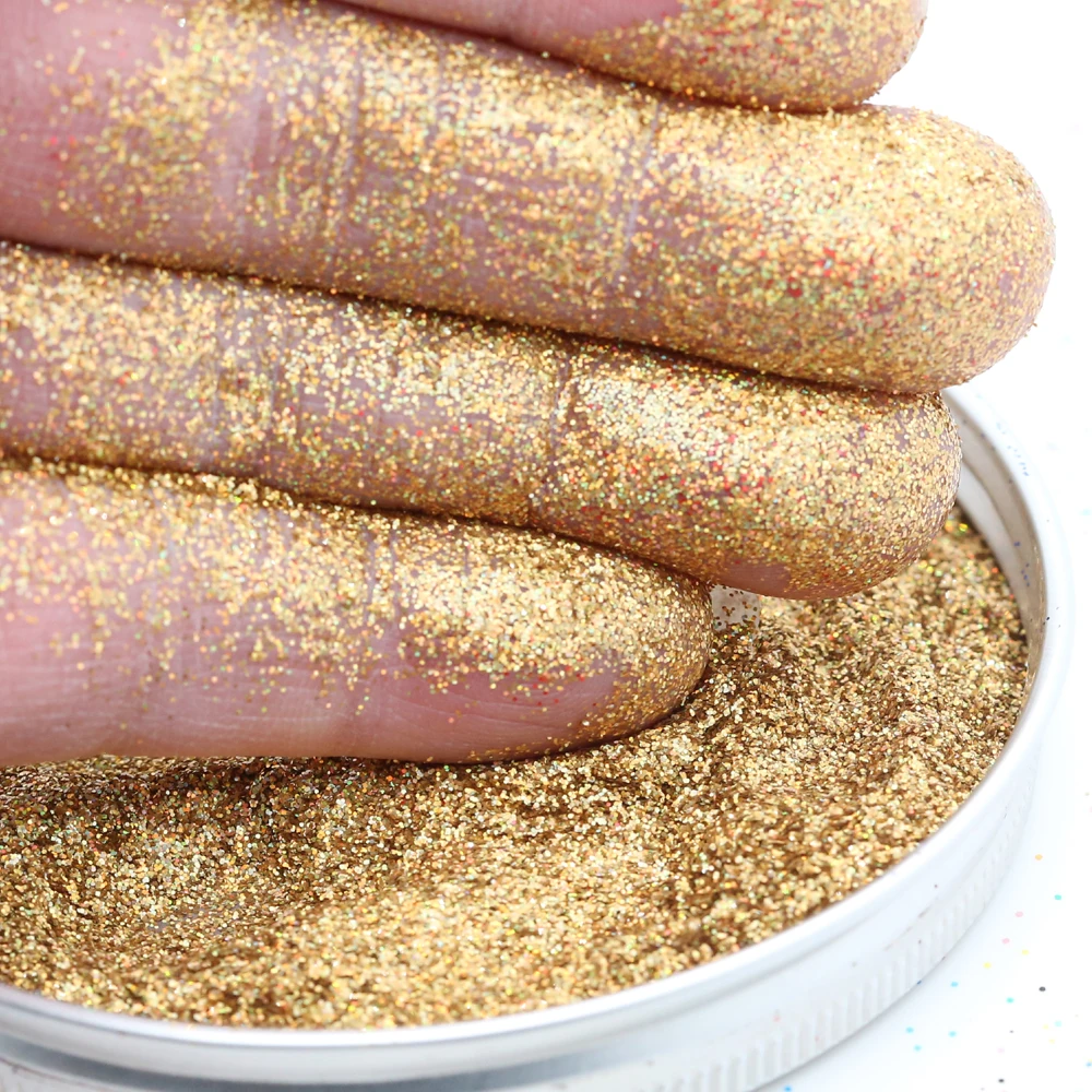 Aurora Gold Chameleon Pink Flakes Makeup Rainbow Holographic Chrome Shimmering Pigment Glitter Powder For  Nail Art