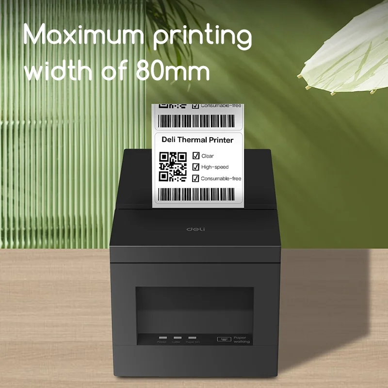 Deli E801PN Wireless Bluetooth Thermal Label Printer Self-adhesive Express Sheet QR Code Tag Barcode Machine