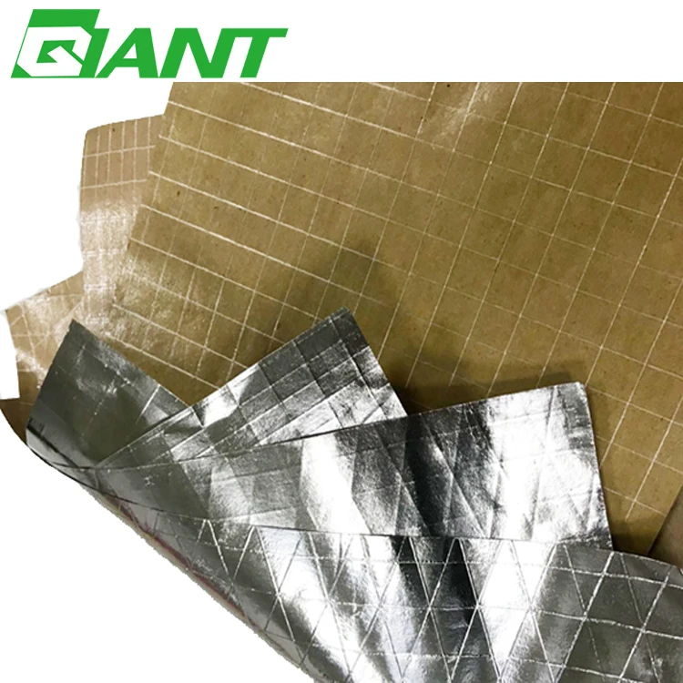 Fiberglass scrim kraft paper roofing insulation aluminum foil paper Heat resistance foil insulation building roof insulation