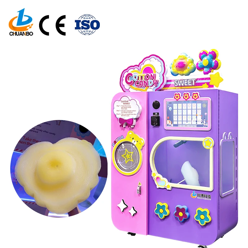Manufacture Electric Sugar Full Automatic Cotton Candy Machine Sale Customized Color And 18 Kinds Of Flowers
