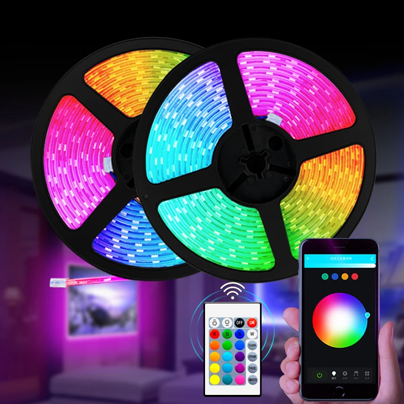Amazon Alexa Google Home Tuya Wifi IP65 гибкая Водонепроницаемая светодиодная лента, светодиодная лента RGB