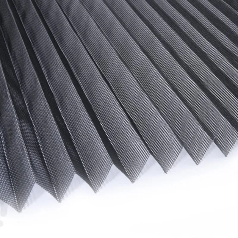 Polyester invisible folded mosquito net window screen mesh fabric