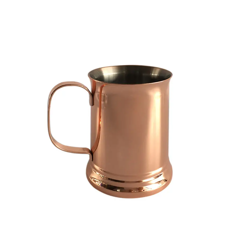 Wholesale Copper Double Wall Coffee Mug Stein Stainless Steel Drinking Beer Tankard