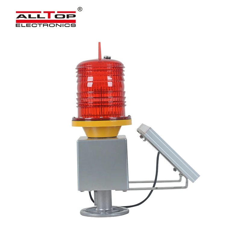 
ALLTOP Aluminum Solar Powered LED Warning Light Flashing Red Traffic Indicator Light 