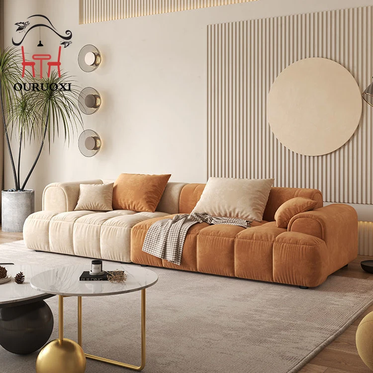 High Quality Living Room Sofa Modern Design Soft Comfortable Color Combination Fabric Sofa