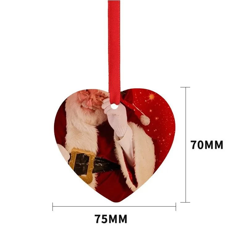 Personalized UV print  Round Oval Heart Star Discs acrylic Christmas Ornaments DIY Decoration Supplies