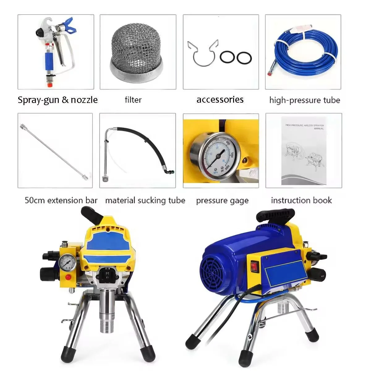 110V Electric Airless Sprayer Wall Latex Paint Sprayer JSD 4900 Airless Paint Sprayer