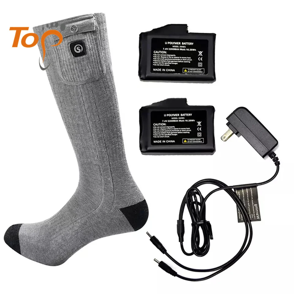 Изготовленный На Заказ брендовые зимние 7,4 V 2200mah литий-ионная аккумуляторная батарея Электрическая аккумуляторная машинка для стрижки с подогревом носки для лыжного спорта на открытом воздухе