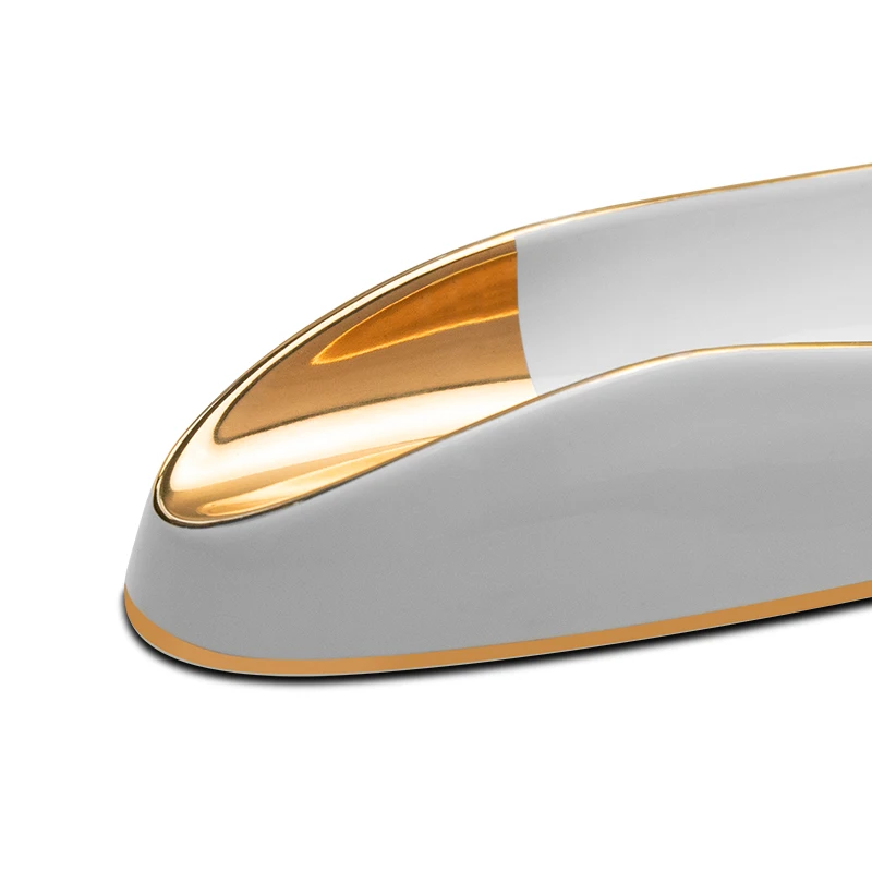 Factory directly OEM/ODM Long leaf Shape White Porcelain Ash tray Cigar Dishes