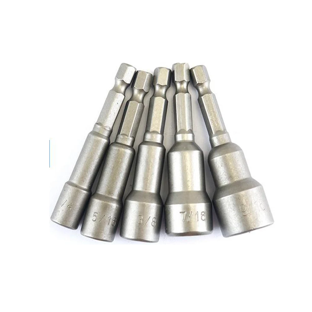 1/4 5/16 3/8 7/16 1/2 9/16 Magnetic Hex Socket Sleeve Bit Nut Driver