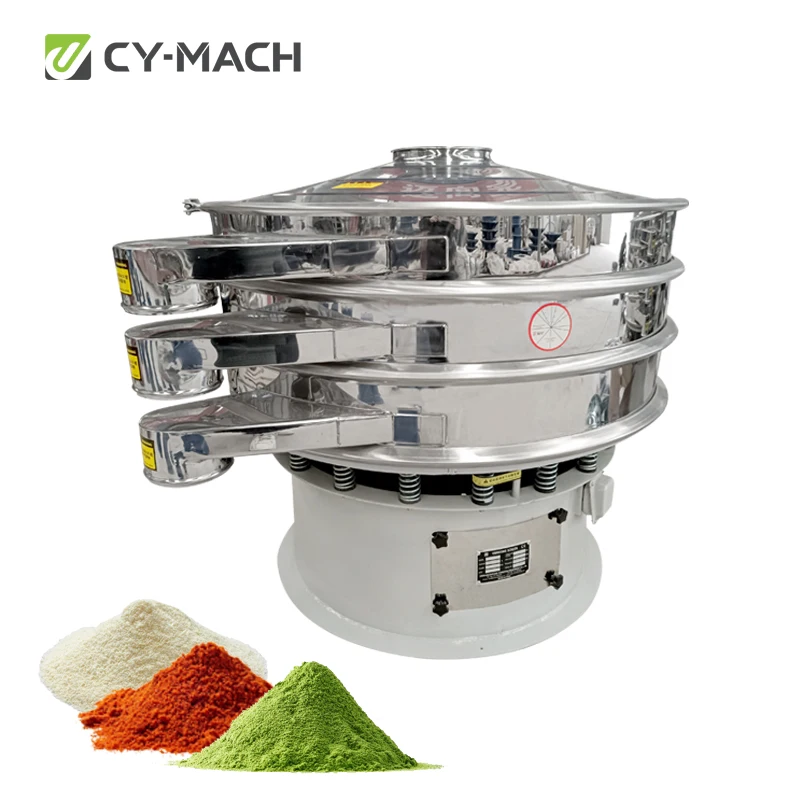 Stainless Steel Flour Vibrating Sieve Machine Corn Starch Vibration Shaker Round Vibrating Screen Separator