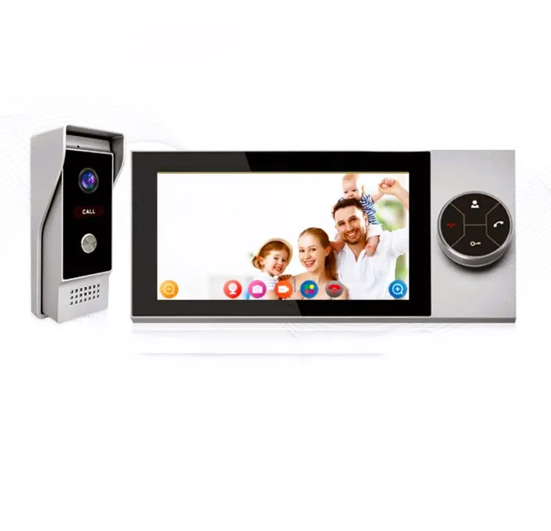 WiFi new Graffiti doorbell 7-inch screen smartphone visual intercom system can connect multiple other cameras to the doorbell