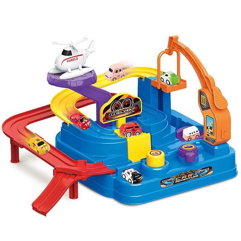 2023 New Kids Parking Car Adventure Toy Race Tracks For Boys Car Adventure Toys Car Adventure Game Toy