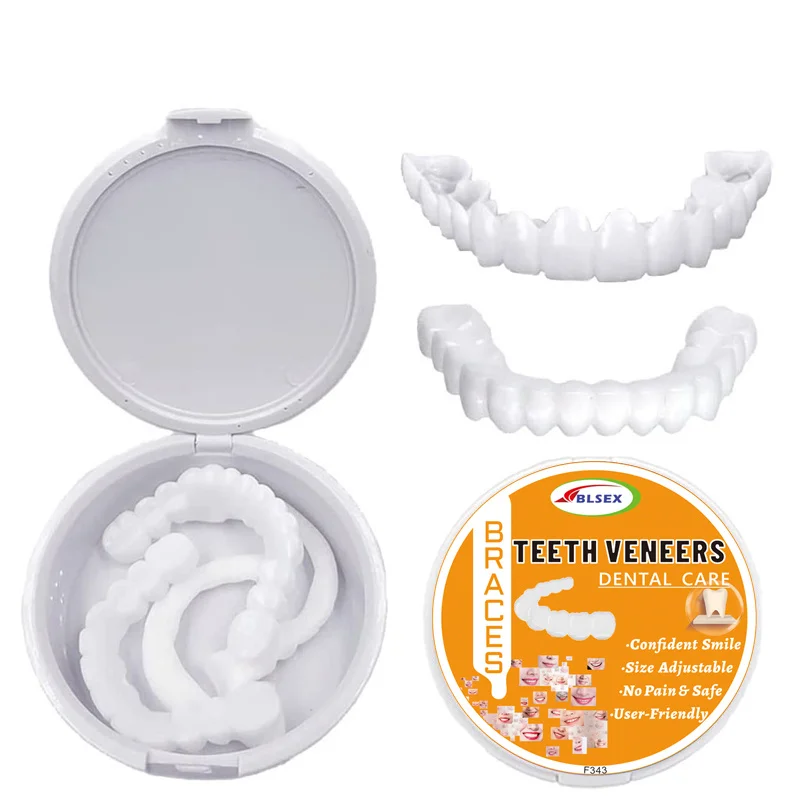 High Quality Sixth Generation Upper and Lower Silicone Tooth Kit Veneers Teeth False Teeth Cover Denture Braces Denture