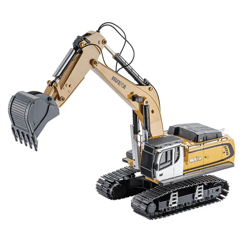 Rc металлический экскаватор Huina 1599 1/14 масштаб 23-канальный Сплав Имитация дистанционного управления электрические игрушки грузовик