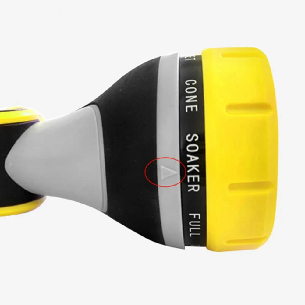 Manufacturer supplier Plastic high pressure 10 pattern garden water gun with thumb valve