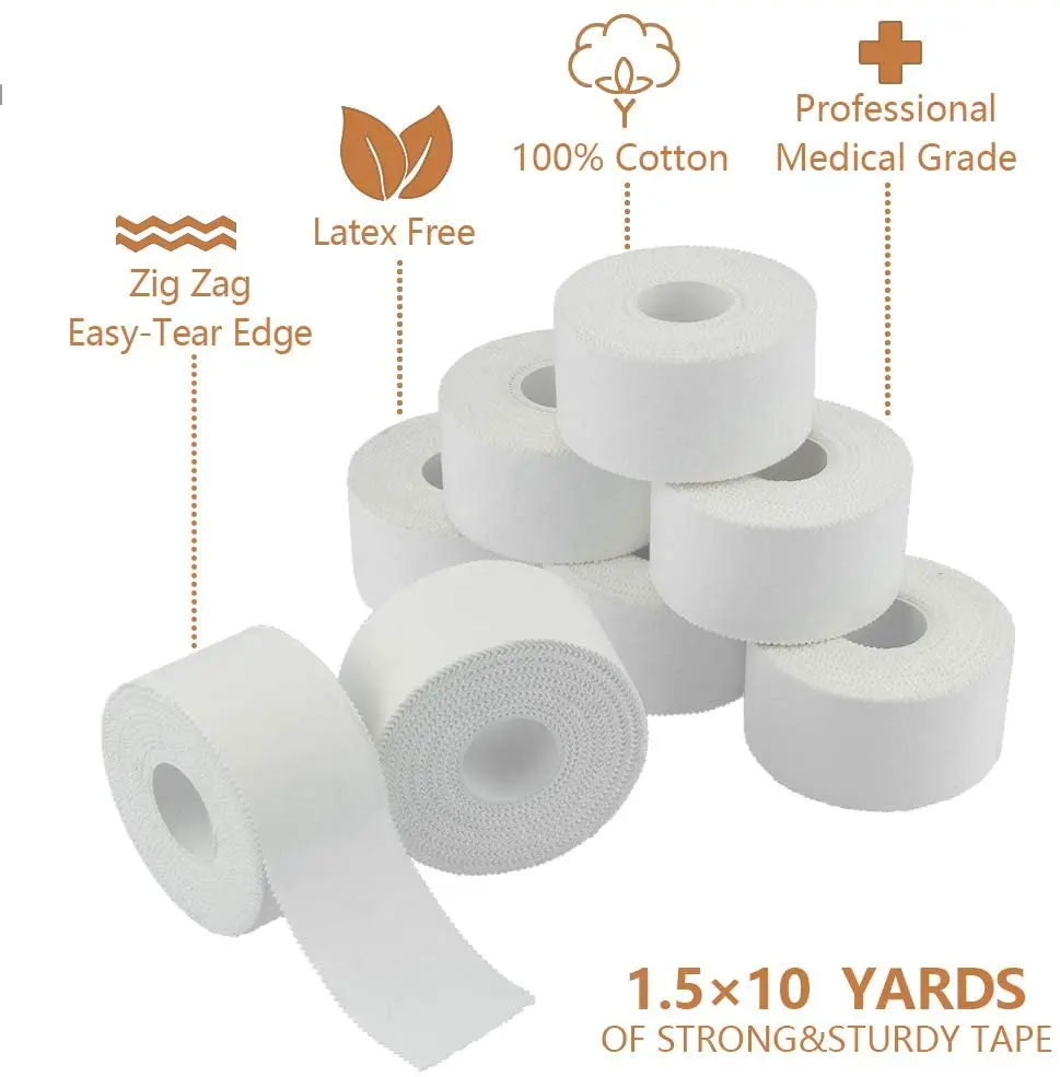 Custom print Strong Rigid Strapping Tape Easy Tear Athletic Sports Tape for Sports Injuries and Support