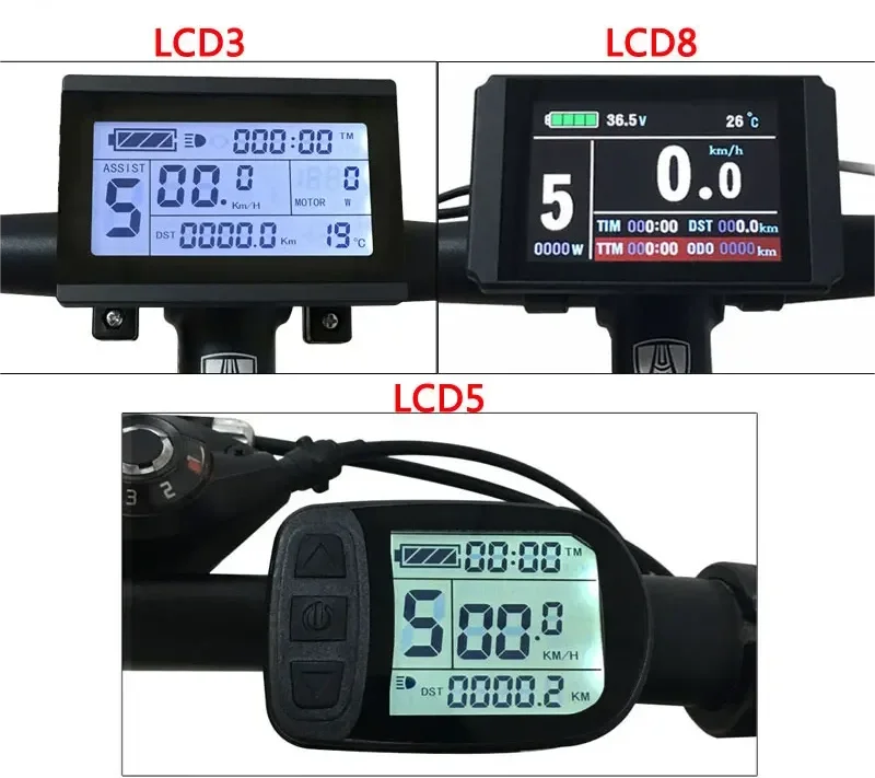 KT LCD Meter for Electric Bicycle, Intelligent Controller, Ebike Panel, Julet, Waterproof, LCD3, LCD8HU, LCD5, 24V, 36V, 48V