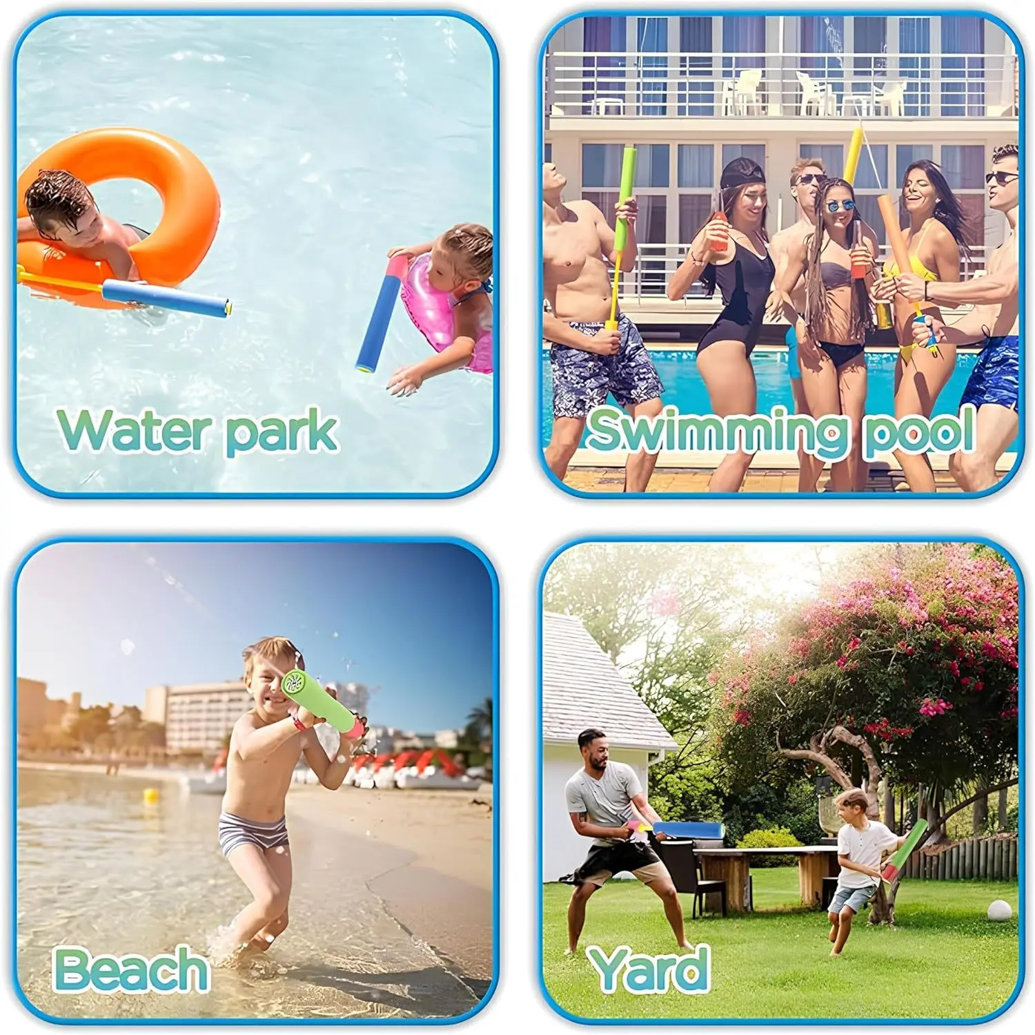 New Arrivals Pull-out Water Cannon Water Shooters Foam Squirt Guns EVA Water Gun For Swimming For Kids